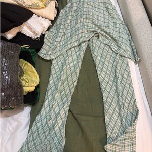 Cult Green Plaid halter and pants